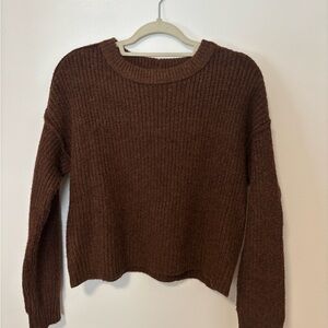 American Eagle Outfitters Chocolate Crew Neck Sweater